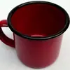 Caneca de Esmalte Colorida Espessada de 6cm, Copo de Água de Ferro, Copo para Fondue, Pote de Esmalte Nostálgico Retrô, Logotipo Impresso