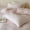 Juego de Cama Jacquard Cepillado de Algodón 100% Teñido en Hilo Serie 100S, Cuatro Piezas, Funda de Edredón y Sábana 100% Algodón Puro, Empaque Estilo Crema en Caja de Regalo