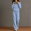 Otoño 2026 Nuevo Moda Transfronteriza Europea y Americana Ropa para Mujer Casual Cremallera Color Sólido Top y Pantalones de Pierna Ancha Conjunto de Dos Piezas