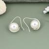 Pendientes Colgantes de Perla Blanca Australiana Personalidad Exagerada Europea y Americana Pendientes de Perlas en Forma de U Sentido de Alta Gama Combinación Versátil Moda Pendientes Exquisitos
