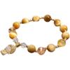 Ins estilo coreano Pulseira de cristal Pedra Olho de Tigre Dourado anel único Moda masculina e feminina pulseira de contas de Buda joias atacado