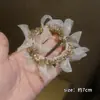 Diadema con Lazo de Perlas de Malla para el Cabello para Mujer 2025 Nueva Elegante Goma Elástica para el Cabello Cuerda Elástica Alta para el Cabello Tocado