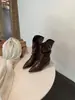 Elegantes Botas de Media Caña Plisadas con Punta Fina para Mujer, Nuevo Estilo Otoño/Invierno 2026, Botas de Moda que Aumentan la Altura