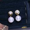 Accesorios DIY S925 Plata Esterlina Pendientes de Perlas Soporte Vacío Semiterminados Pendientes Divididos Pendientes Soporte de Plata Usar Más 7-12