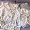 Pijama de Algodão Nuvem para Mulheres Primavera e Outono Novo Desenho Animado Fofo Calça de Manga Longa Conjunto de Roupa de Casa Transfronteiriça para Dormitório Estudantil