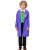 Disfraz de Halloween para niños de rendimiento transfronterizo Disfraz de payaso morado Arkham Knight Dark Rising cos Show