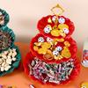 Venta caliente transfronteriza, plato de dulces multicapa de estilo europeo, mesa de centro para el hogar, plato de aperitivos, mesa de postres, soporte para pasteles, plato de dulces