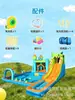 Castillo Hinchable de Fútbol de Dinosaurios para Niños Tobogán de Agua Piscina de Agua Interior y Exterior Trampolín Grande para el Hogar Castillo Travieso