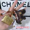 Bolsa Duplo G Banhada a Ouro Pingente de Celular Dourado Joia Ouro Puro 999 Chaveiro Presente Ao Vivo Atacado