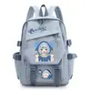 Mochila de Dibujos Animados Anime Tiburón Chica Gawr Gura, para Niños y Niñas, Estudiantes de Primaria y Secundaria, Gran Capacidad, Bolso Escolar Casual