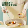 Juego de Tres Piezas de Espátulas de Silicona de Grado Alimenticio, Cuchara para Sopa, Colador, Empalme de Dos Colores, No Daña Ollas, Juego de Herramientas de Cocina Resistente a Altas Temperaturas