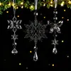 Decoraciones navideñas atmosféricas, montaje de escena para escaparate, iluminación de árbol de Navidad vintage, colgantes de bola de cristal, adornos colgantes esféricos