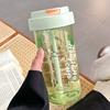 Vaso de Agua Resistente a Altas Temperaturas para Niñas Nuevo 2025 Vaso con Pajita de Aspecto Sofisticado para Estudiantes Portátil Vaso de Plástico para Hombres con Separación de Té y Agua