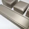 Oferta especial, joyero de cuero PU cepillado dorado, caja para propuesta de anillo de diamantes, caja para collar, caja de embalaje para joyería, joyero al por mayor