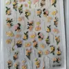 Saltamontes de Cricket Encendedor Pegatina para Uñas Rosa Blanco Jazmín Estéreo en Relieve Tulipán Rosa Margarita DIY