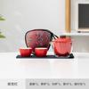 Juego de té de viaje, una tetera, dos tazas de vidrio, taza exprés, Festival del Medio Otoño, Palacio Imperial, regalo creativo cultural, juego de té de viaje portátil