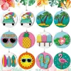 30 Peças Decorações de Verão para Árvores Enfeites de Madeira para Pendurar, Decoração de Pingente de Madeira Praia Havaiana