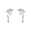 Pendientes de Lazo para Mujer, Dulces y Elegantes, Pendientes de Diseño Nicho, Estilo de Alta Gama, Pendientes de Celebridad de Internet