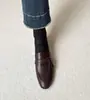 Mocasines de Mujer en Stock, Nuevos Zapatos de Cuero Estilo Británico Retro Slip-On para Primavera/Otoño, Zapatos de Tacón Grueso Versátiles para el Trabajo