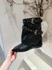 Botas cuadradas de tacón alto para mujer 2026, de pierna corta, a la moda, elegantes, nuevas para otoño, plisadas, apiladas, de media pantorrilla, estilo ecuestre