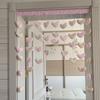 Cortina Pendurada de Porta Fofa em Forma de Coração Rosa Estilo Coreano para Meninas, Cortina Divisória Sem Furar