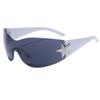 Gafas de sol para chicas populares Y2K del Milenio Europeo y Americano Gafas de aviador integradas Gafas de estrella de cinco puntas Transfronterizas