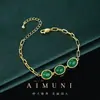 Amany antigo banhado a ouro imitação jade hetian jaspe temperamento simples paz alegria pulseira oca todos os tipos de ornamentos de mão