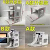 Soporte pequeño para impresora de mensajería de escritorio, estante de almacenamiento para escritorio de computadora, soporte de almacenamiento de doble capa para papel térmico de códigos de barras