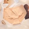 Ropa interior de seda de hielo para mujer, de una pieza, sin marcas, de cintura media, de secado rápido, con estampado 3D de melocotón, de algodón japonés puro con entrepierna para verano.