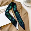 Cadena de Carruaje Nuevo Estilo Europeo y Americano para Mujer, Cinta Larga Decorativa de Sarga de Seda para Envolver Bolsos, Pañuelo de Seda, Pañuelo Pequeño para el Cuello