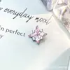 Pendientes de flor marquise de aleación de titanio F136, Studs para labio de titanio G23 con rosca interna y circonita, Joyería para piercing para la cabeza