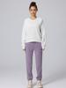Ropa Casual de Yoga con Cuello Redondo para Uso en Casa y al Aire Libre, Adelgazante, Forrada de Polar, Cálida, Ropa Deportiva de Modal Lavada a la Arena, Ropa de Yoga