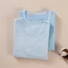 Ropa de Algodón Colorida de Otoño para Niños y Niñas, Camisetas Interiores de Otoño e Invierno para Bebés, Camisetas de Manga Larga, Ropa Interior para el Hogar, Ajustadas