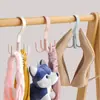 Gancho Rotativo de Quatro Garras Sem Furos para Casa, Gancho Multifuncional para Casacos e Chapéus, Suporte para Bolsas e Gravatas, Prateleira de Armazenamento para Lenços no Guarda-roupa