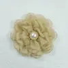Versión Coreana de Super Hada Brillo Bordes Quemados Flor de Peonía Tela Perlada Flor de Tela Joyería Flor para Zapatos Accesorios de Ropa Accesorios Venta al por Mayor