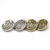 Botões Redondos de Coroa 18/23mm, Flat Metal, Costurados à Mão, Liga de Zinco, Botão de Pé Alto, Botão para Terno, Casaco