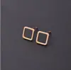 Explosiones de Comercio Exterior Europeo y Americano Pendientes de Tira Cuadrada Simple de Una Pieza Pendientes Circulares Geométricos Triangulares joya Deseo Joyería de Venta Caliente