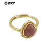 WT-R509 clásico personalizado colorido gema en forma de gota piedra lunar amatista se puede usar como joya de anillo de aniversario
