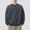 Sudadera pullover casual deconstruida estilo americano primavera/otoño 2026, sudadera de manga larga con cuello redondo de moda para hombre, venta al por mayor