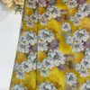 Tendencia Nacional Estilo Pintura al Óleo Seda Completa Xiangyunsha Tela Floral Retro Ropa de Mujer Vestido Cheongsam Falda Media Tela Estampada