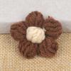 Lindo y Dulce Flor Puff Hecha a Mano Lana Crochet Pequeño Broche de Flor Flor Decorativa para Ropa Decoración para Bufanda Sombrero