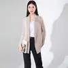 Chaqueta de Traje Plegada de Gama Alta para Mujer, Nuevo Estilo Primavera y Otoño, Corte Holgado, Elegante, Adecuada para el Trabajo y el Uso Casual, Blazer Versátil