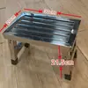 Acero Inoxidable Mesa de Comedor Silla Respaldo de Silla Silla de Comedor Hogar Sala de Estar Comedor Mesa de Té Silla de Té Taburete Plegable Metal de Lujo Ligero