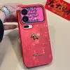 Año del Caballo Rojo Patrón de Cien Bendiciones Adecuado para Apple 17 Pro Max Cubierta Completa iPhone 16/15 Pro Funda de Teléfono Premium