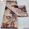 Vestido Cheongsam Fino Bordado Étnico Jacquard Dourado e Prateado Tecido de Seda Organza Brocado Europeu e Americano