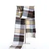 Cachecol Masculino de Imitação de Caxemira para Outono e Inverno, Estilo Xadrez, Estilo Casal, Cachecol Quente para Pescoço, Estilo Britânico Versátil, Presente Incluído