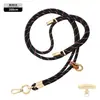 Cordón de alta gama para teléfono móvil 6MM resistente para colgar en el cuello ajustable para exteriores anti-pérdida cuerda trenzada para muñeca delicada oro