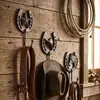 Gancho de Ferro Forjado Estilo Francês Ins, Gancho Único de Ferradura Artesanal de Ferro Fundido, Decoração de Parede para Casa, Vila, Jardinagem, Varanda e Pátio
