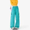 Calças casuais softshell personalizadas/Três-à-prova para homens e mulheres, estilo dopamina de outono, multicoloridas, calças de trabalho retas folgadas para atividades ao ar livre
