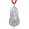 Mercadorias genuínas Colar Pingente Guanyin Banhado a Cobre e Prata Pingente Buda Banhado a Prata Guanyin Chama Masculino Segurança Outlet de Fábrica